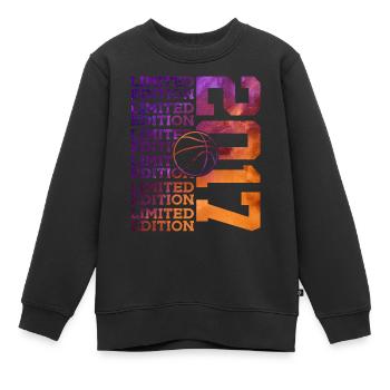 LIMITED EDITION 2017 BASKETBALL 9. GEBURTSTAG - Kinder Premium Organic Sweatshirt - Schwarz - Vorne - AI Model Kid Female (0cm)