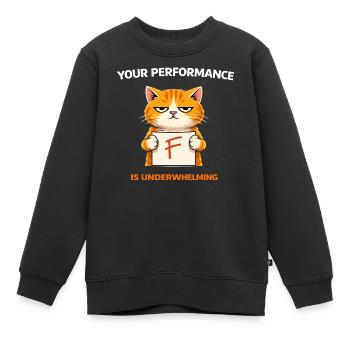 Performance décevante de Cat - Sweat Premium enfant bio - noir - Devant - AI Model Kid Female (0cm)