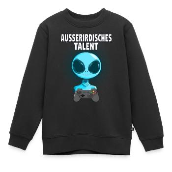 Talent zocken - Kinder Premium Organic Sweatshirt - Schwarz - Vorne - AI Model Kid Female (0cm)