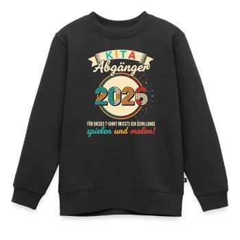 Kita Abgänger 2026 Kindergarten Abschied - Kinder Premium Organic Sweatshirt - Schwarz - Vorne - AI Model Kid Female (0cm)