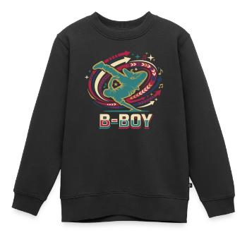 Breakdance B-Boy Hip Hop Streetdance - Kinder Premium Organic Sweatshirt - Schwarz - Vorne - AI Model Kid Female (0cm)