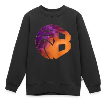 NUMMER 8 BASKETBALL 8. GEBURTSTAG - Kinder Premium Organic Sweatshirt - Schwarz - Vorne - AI Model Kid Female (0cm)