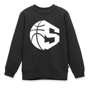 NR. 5 BASKETBALL NUMMER 5 BASKETBALL 5. GEBURTSTAG - Kinder Premium Organic Sweatshirt - Schwarz - Vorne - AI Model Kid Female (0cm)