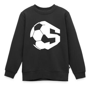 NR. 5 FUßBALLER NUMMER 5 FUßBALL 5. GEBURTSTAG - Kinder Premium Organic Sweatshirt - Schwarz - Vorne - AI Model Kid Female (0cm)