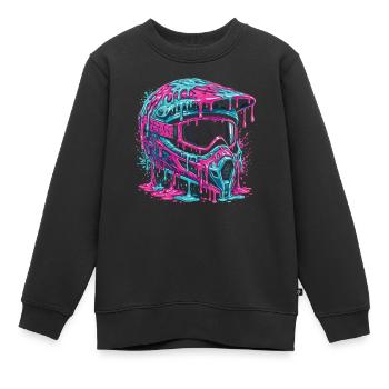 Motocross, pilote de motocross, motocross, motocross - Sweat Premium enfant bio - noir - Devant - AI Model Kid Female (0cm)