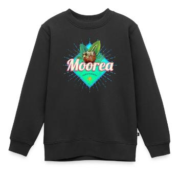Moorea Französisch-Polynesien Insel Souvenir - Kinder Premium Organic Sweatshirt - Schwarz - Vorne - AI Model Kid Female (0cm)