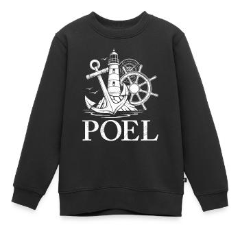 Poel Souvenier ÎLE POEL MER BALTIQUE Rétro Drôle - Sweat Premium enfant bio - noir - Devant - AI Model Kid Female (0cm)