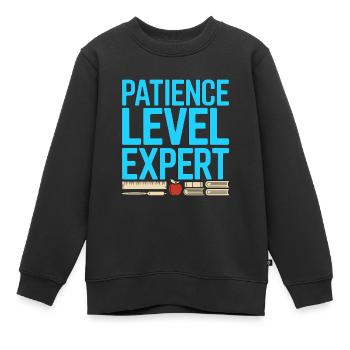 Homeroom Teacher Patience Level Expert Educator - Kinder Premium Organic Sweatshirt - Schwarz - Vorne - AI Model Kid Female (0cm)