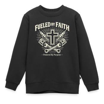Faith Schrauber - Kids Premium Organic Sweatshirt - black - Front - AI Model Kid Female (0cm)