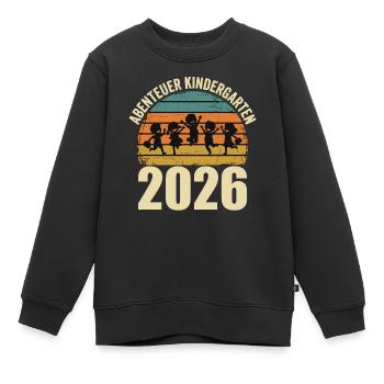 Kindergarten 2026 Kita Start - Kinder Premium Organic Sweatshirt - Schwarz - Vorne - AI Model Kid Female (0cm)