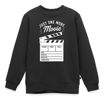 Just one more Movie Filmklappe für Cineasten - Kinder Premium Organic Sweatshirt - Schwarz - Vorne - AI Model Kid Female (0cm)