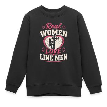 Proud Wife Von Einem Lineman Kabel - Kinder Premium Organic Sweatshirt - Schwarz - Vorne - AI Model Kid Female (0cm)