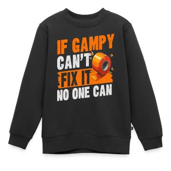 Gampy Can't Fix No One Can Funny Grandpa Humor - Kids Premium Organic Sweatshirt - black - Front - AI Model Kid Female (0cm)