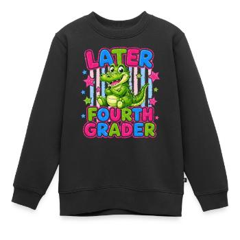 Auf Wiedersehen CM1 Hallo CM2 | Niedliches Krokodil - Kinder Premium Organic Sweatshirt - Schwarz - Vorne - AI Model Kid Female (0cm)