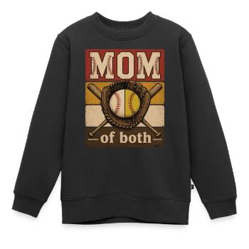 Mom Baseball Softball Sports Vintage Gift - Kids Premium Organic Sweatshirt - black - Front - AI Model Kid Female (0cm)