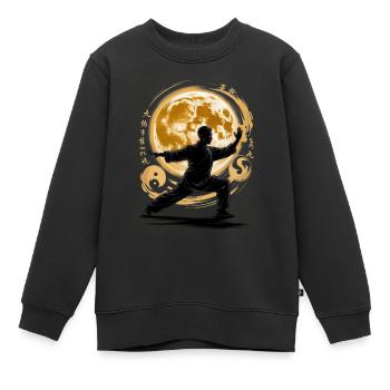Tai Chi Zen Meditation – Chi Qigong Training - Kinder Premium Organic Sweatshirt - Schwarz - Vorne - AI Model Kid Female (0cm)