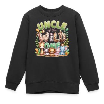 Oncle de la meute sauvage - Faune - Sweat Premium enfant bio - noir - Devant - AI Model Kid Female (0cm)