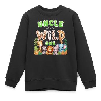 Oncle du Sauvage - Sweat Premium enfant bio - noir - Devant - AI Model Kid Female (0cm)