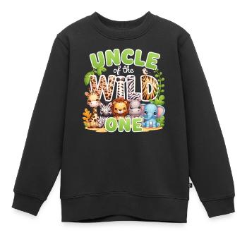 Oncle du Sauvage - Sweat Premium enfant bio - noir - Devant - AI Model Kid Female (0cm)