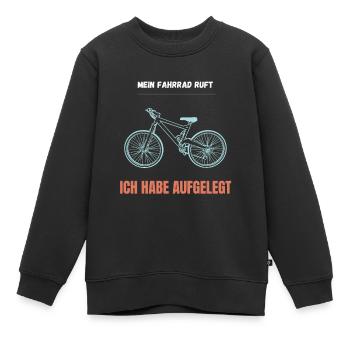 Mein Fahrrad ruft aufgelegt - Kinder Premium Organic Sweatshirt - Schwarz - Vorne - AI Model Kid Female (0cm)