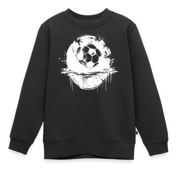 Fußball - Kinder Premium Organic Sweatshirt - Schwarz - Vorne - AI Model Kid Female (0cm)