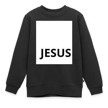 JESUS - Kinder Premium Organic Sweatshirt - Schwarz - Vorne - AI Model Kid Female (0cm)