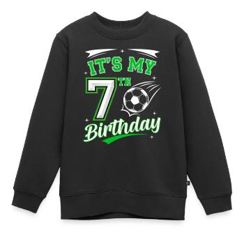 Its My 7th Birthday Soccer Boys 7 Years Birthday 7 - Sweat Premium enfant bio - noir - Devant - AI Model Kid Female (0cm)