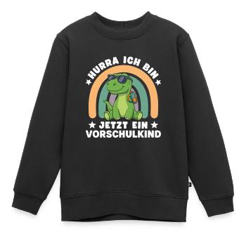 Vorschulkind Dinosaurier Schulstart Einschulung - Kinder Premium Organic Sweatshirt - Schwarz - Vorne - AI Model Kid Female (0cm)