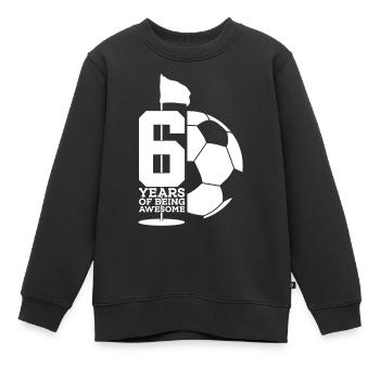 6 JAHRE FUßBALLGOLF 6. GEBURTSTAG - Kinder Premium Organic Sweatshirt - Schwarz - Vorne - AI Model Kid Female (0cm)