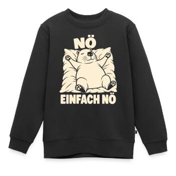Nö, einfach nö – Schlafendes Capybara - Kinder Premium Organic Sweatshirt - Schwarz - Vorne - AI Model Kid Female (0cm)