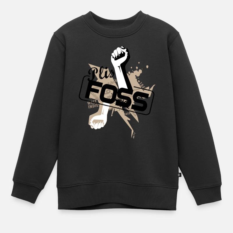 plisfoss - Sweat Premium enfant bio - noir