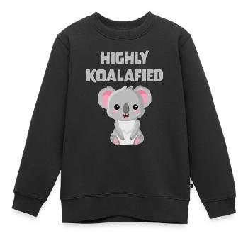 Hautement koalafié - Sweat Premium enfant bio - noir - Devant - AI Model Kid Female (0cm)
