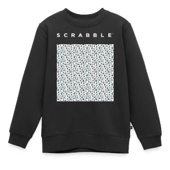 Scrabble-Quadrat Der Buchstaben-Kacheln - Kinder Premium Organic Sweatshirt - Schwarz - Vorne - AI Model Kid Female (0cm)