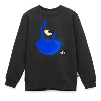 chillen - Kinder Premium Organic Sweatshirt - Schwarz - Vorne - AI Model Kid Female (0cm)