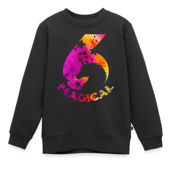 MAGICAL 6. GEBURTSTAG EINHORN - Kinder Premium Organic Sweatshirt - Schwarz - Vorne - AI Model Kid Female (0cm)