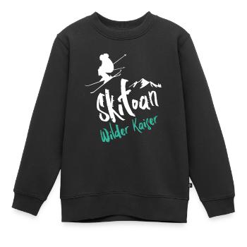 skifahren wilder kaiser - Kinder Premium Organic Sweatshirt - Schwarz - Vorne - AI Model Kid Female (0cm)