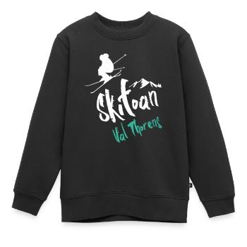 Skifahren Val Thorens - Kinder Premium Organic Sweatshirt - Schwarz - Vorne - AI Model Kid Female (0cm)