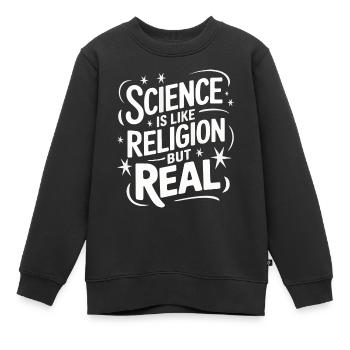 Athéisme, athée, anti-religion, agnostique - Sweat Premium enfant bio - noir - Devant - AI Model Kid Female (0cm)