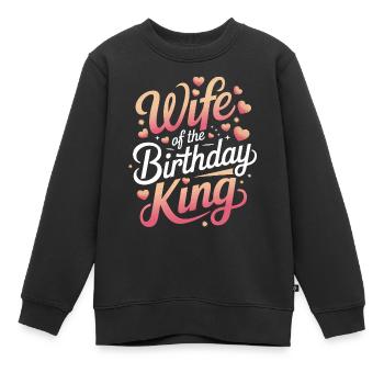 Frau Ehefrau Partnerin Familie Verheiratet - Kinder Premium Organic Sweatshirt - Schwarz - Vorne - AI Model Kid Female (0cm)