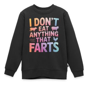 Végétarien Végétalien Végétarien Végétarien - Sweat Premium enfant bio - noir - Devant - AI Model Kid Female (0cm)