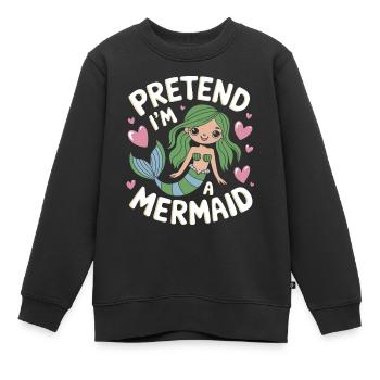Meerjungfrau Fabel Meerjungfrauen Märchen - Kinder Premium Organic Sweatshirt - Schwarz - Vorne - AI Model Kid Female (0cm)