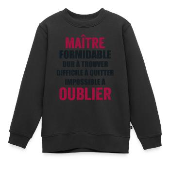 Geschenk zum Jahresende Schullehrer-Geschenk - Kinder Premium Organic Sweatshirt - Schwarz - Vorne - AI Model Kid Female (0cm)