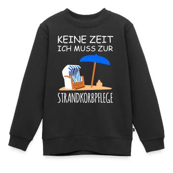 Vacances en chaise longue - Sweat Premium enfant bio - noir - Devant - AI Model Kid Female (0cm)