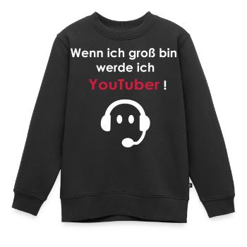 Onlinestar - Kinder Premium Organic Sweatshirt - Schwarz - Vorne - AI Model Kid Female (0cm)