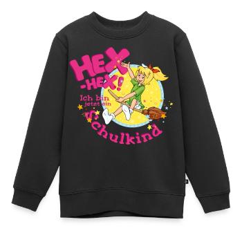 Bibi Blocksberg Ich Bin Jetzt Ein Schulkind - Kinder Premium Organic Sweatshirt - Schwarz - Vorne - AI Model Kid Female (0cm)