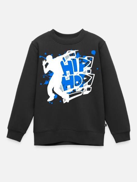 Hiphop - Sweat Premium enfant bio - noir