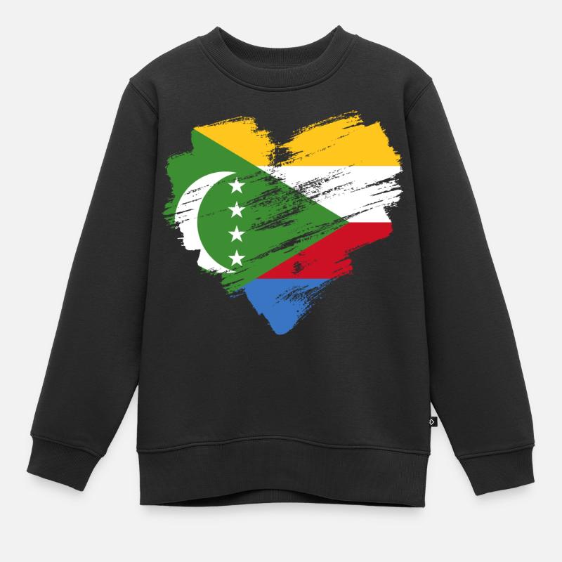 Comores - Sweat Premium enfant bio - noir