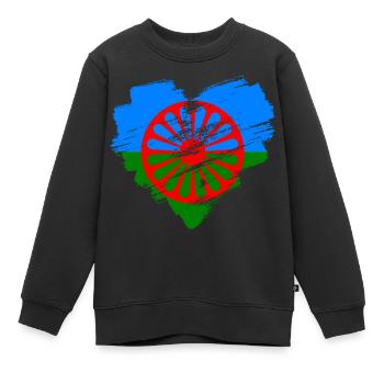 Roma - Kinder Premium Organic Sweatshirt - Schwarz - Vorne - AI Model Kid Female (0cm)
