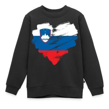 Slowenien - Kinder Premium Organic Sweatshirt - Schwarz - Vorne - AI Model Kid Female (0cm)