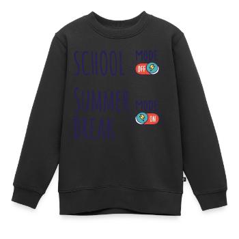 Schule Modus Aus, Sommerferien Modus An - Kinder Premium Organic Sweatshirt - Schwarz - Vorne - AI Model Kid Female (0cm)